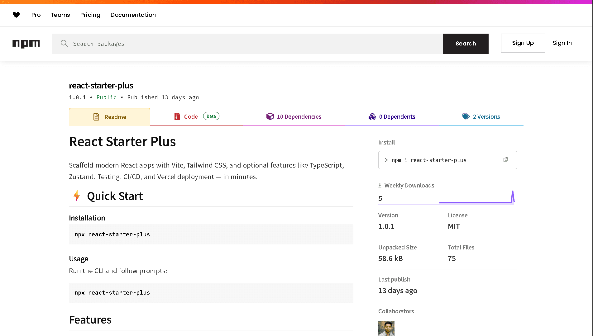 React Starter Plus